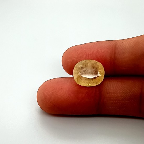 Yellow Sapphire (Pukhraj) 8.13 Ct Lab Tested Yellow Sapphire (Pukhraj) 8.13 Ct Lab Tested